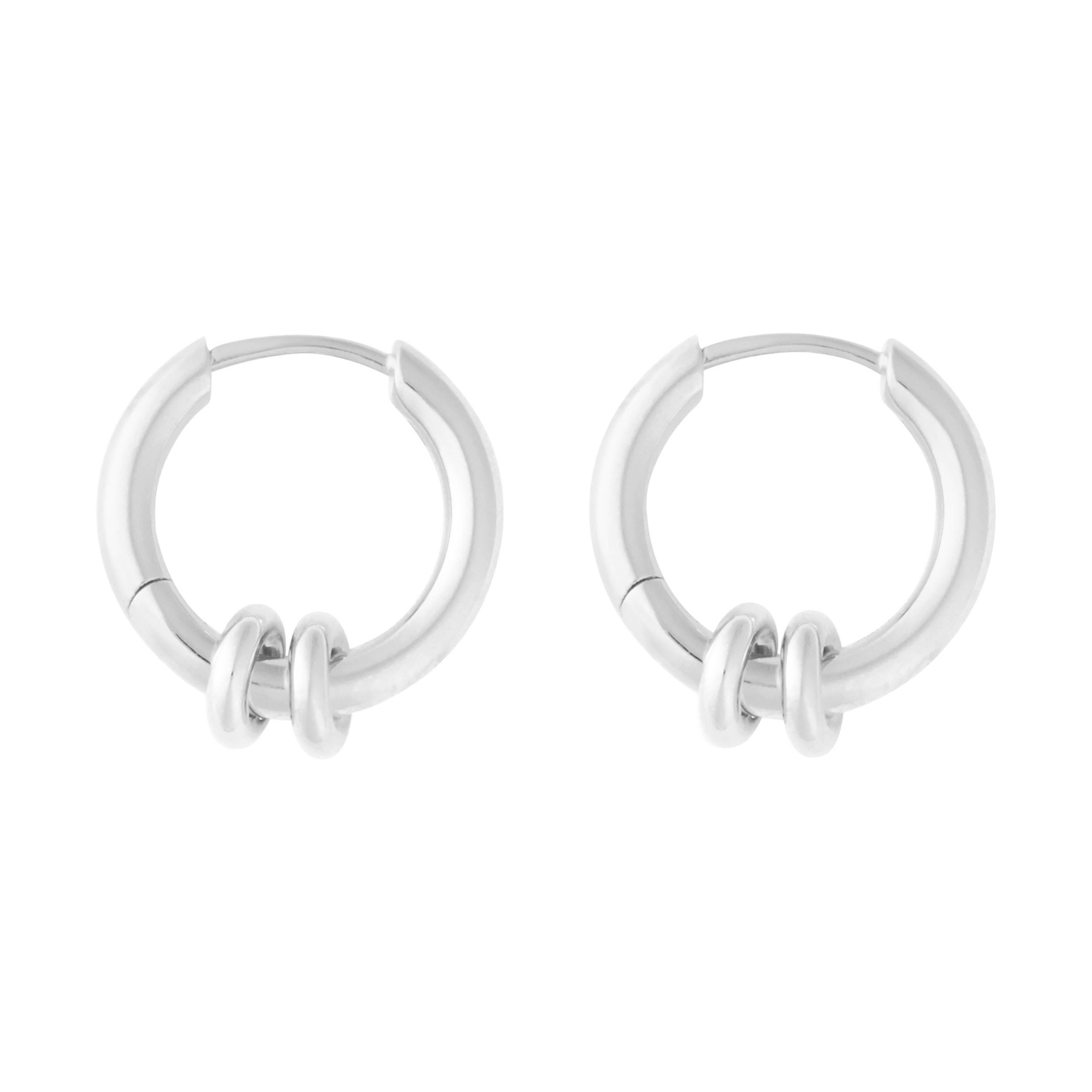 Sterling Silver Knot Earring For Sale