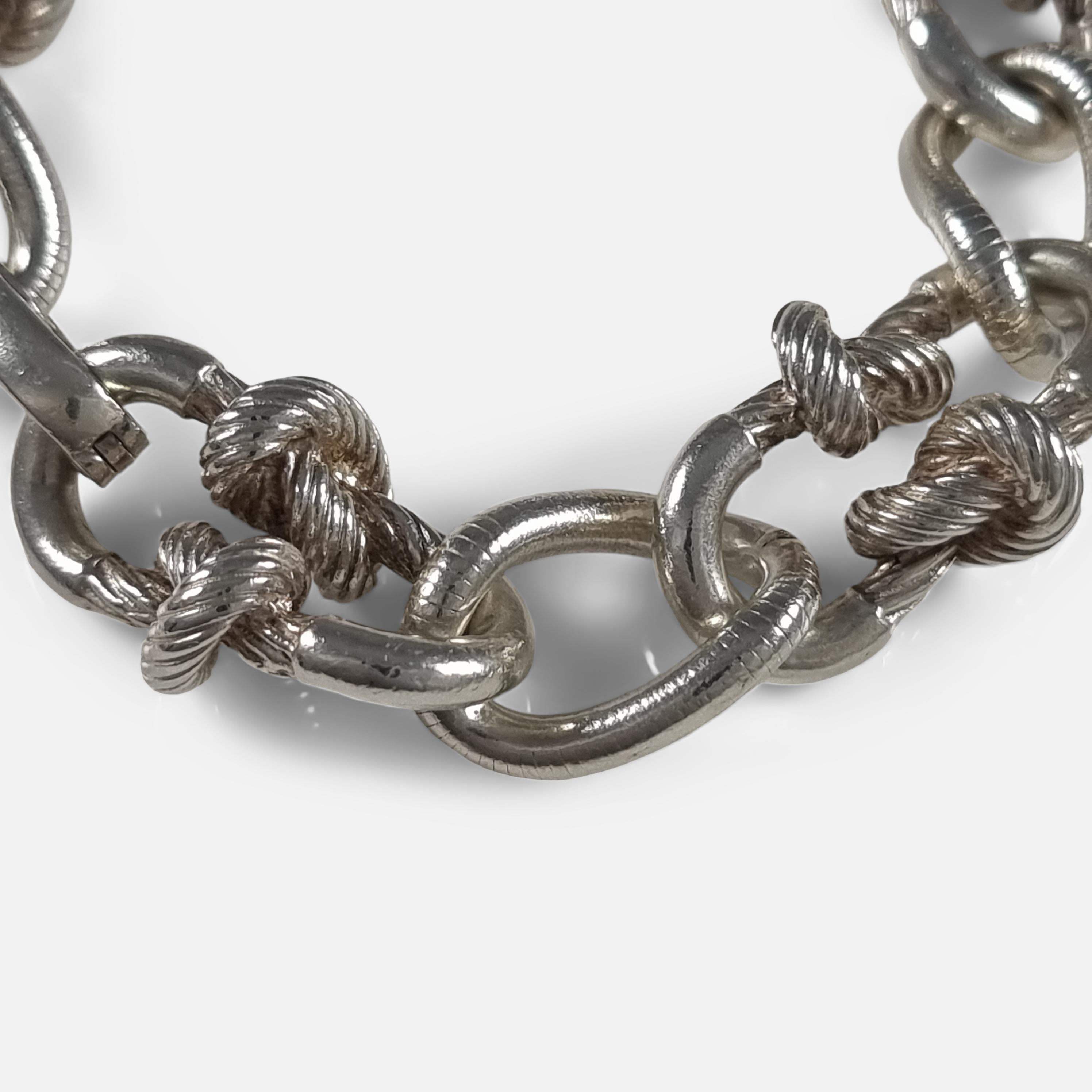 Sterling Silver Knot Link Bracelet, by Grossé, 1971 For Sale 5