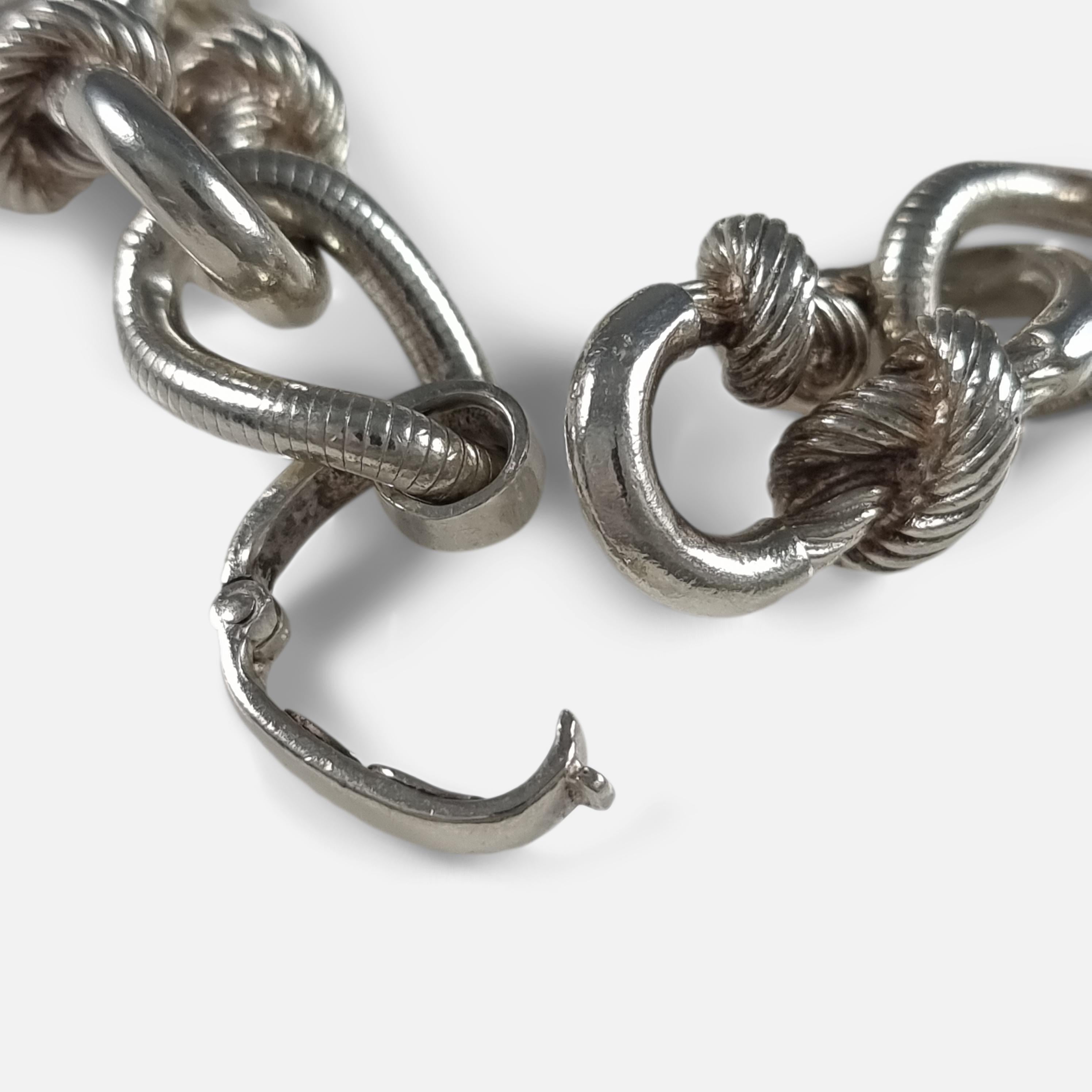 Sterling Silber Knoten Gliederarmband, von Grossé, 1971 im Angebot 7