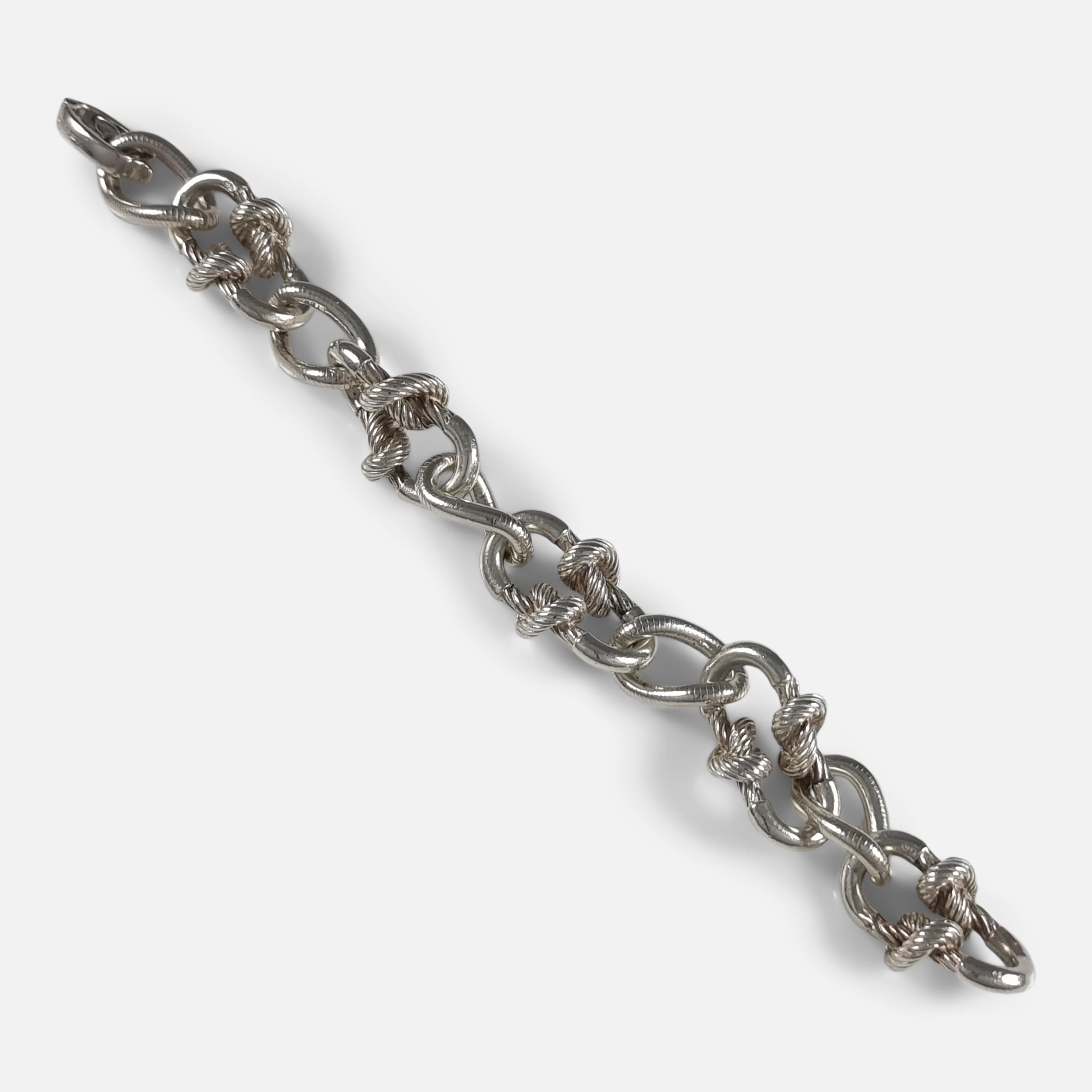 Sterling Silver Knot Link Bracelet, by Grossé, 1971 For Sale 9