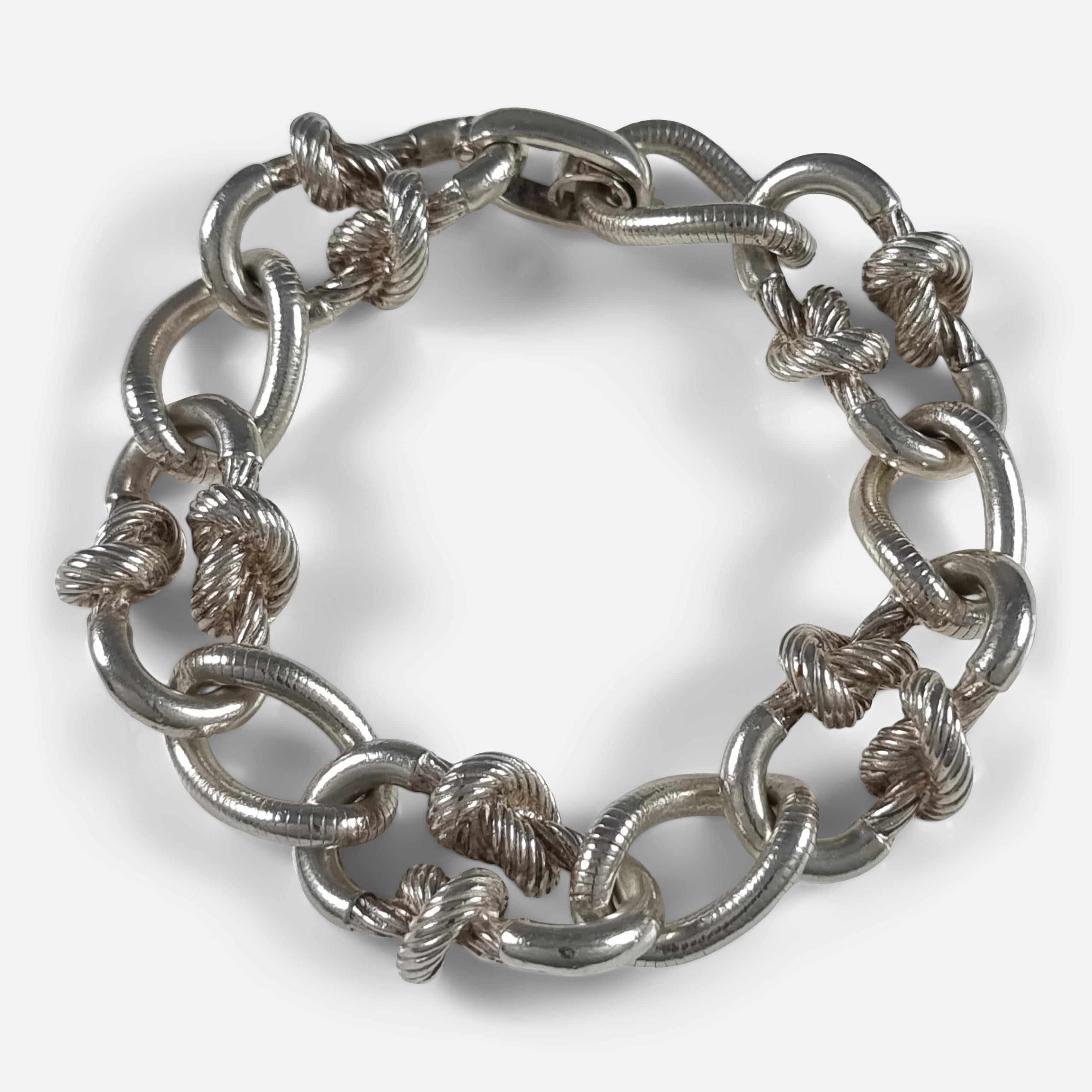 Sterling Silver Knot Link Bracelet, by Grossé, 1971 For Sale 11