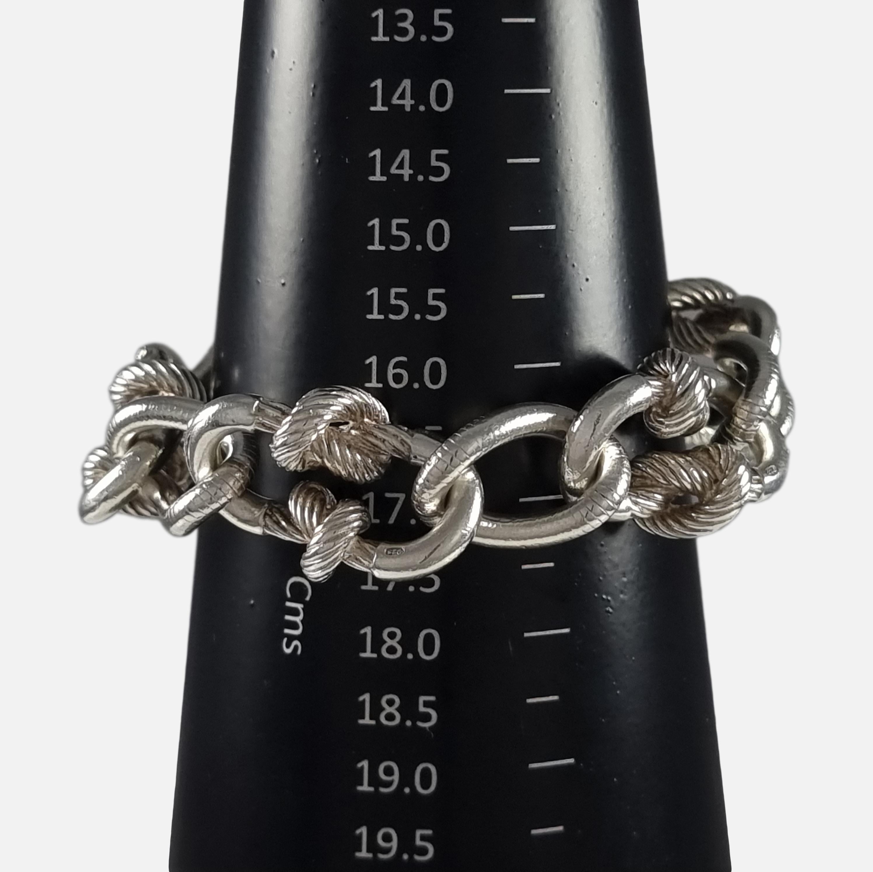 Sterling Silver Knot Link Bracelet, by Grossé, 1971 For Sale 1