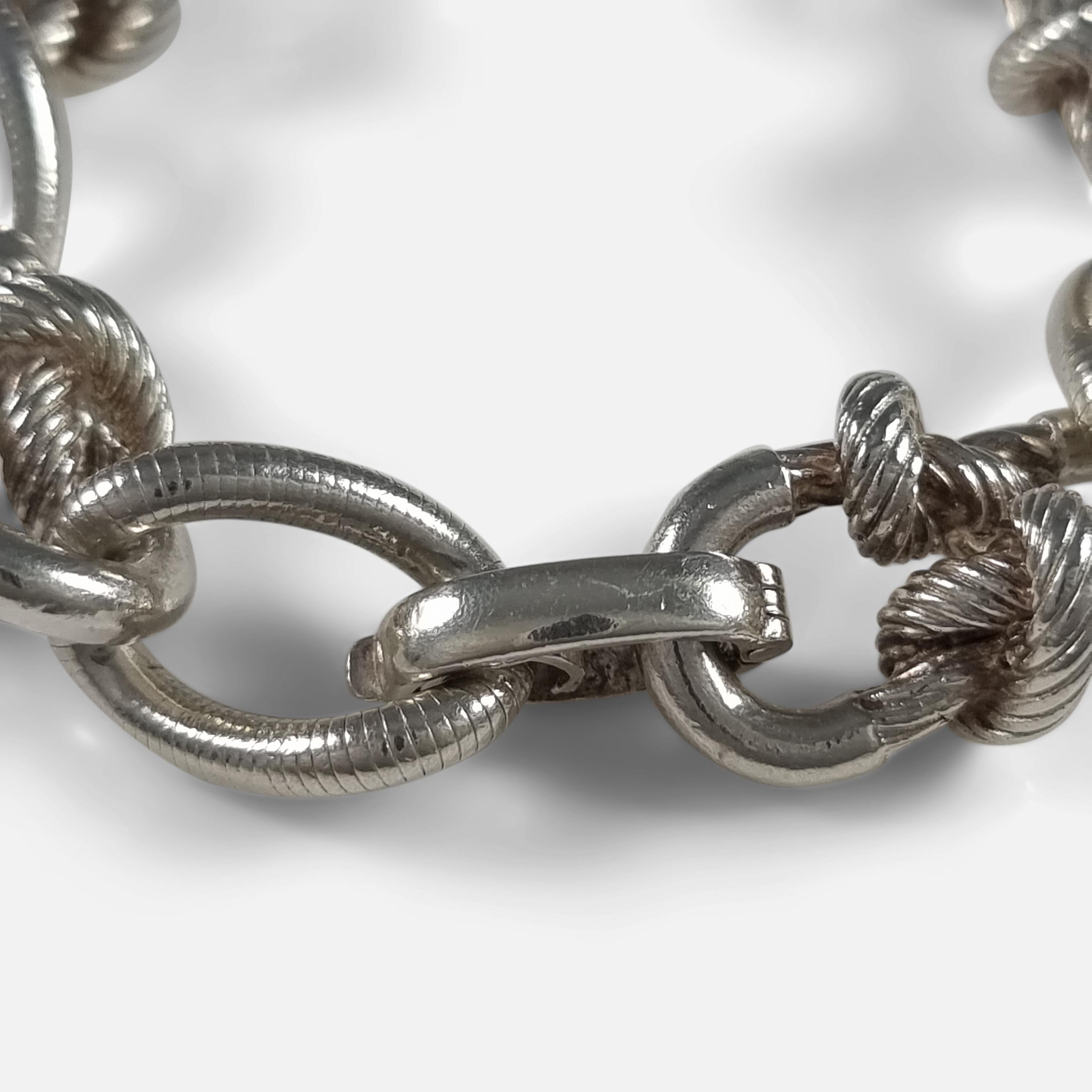 Sterling Silver Knot Link Bracelet, by Grossé, 1971 For Sale 2