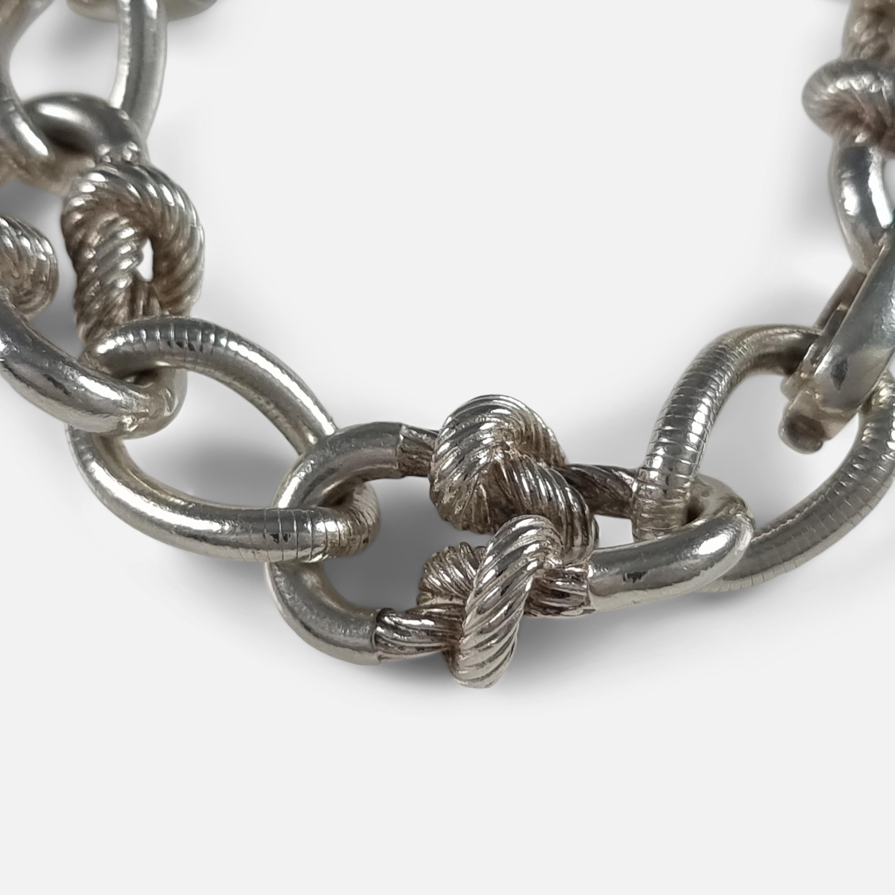 Sterling Silver Knot Link Bracelet, by Grossé, 1971 For Sale 3