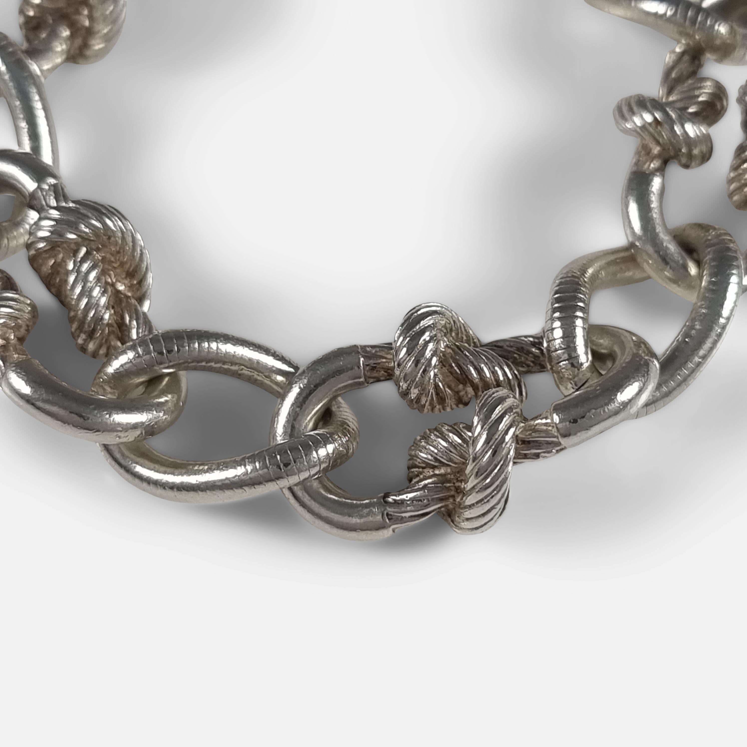 Sterling Silver Knot Link Bracelet, by Grossé, 1971 For Sale 4