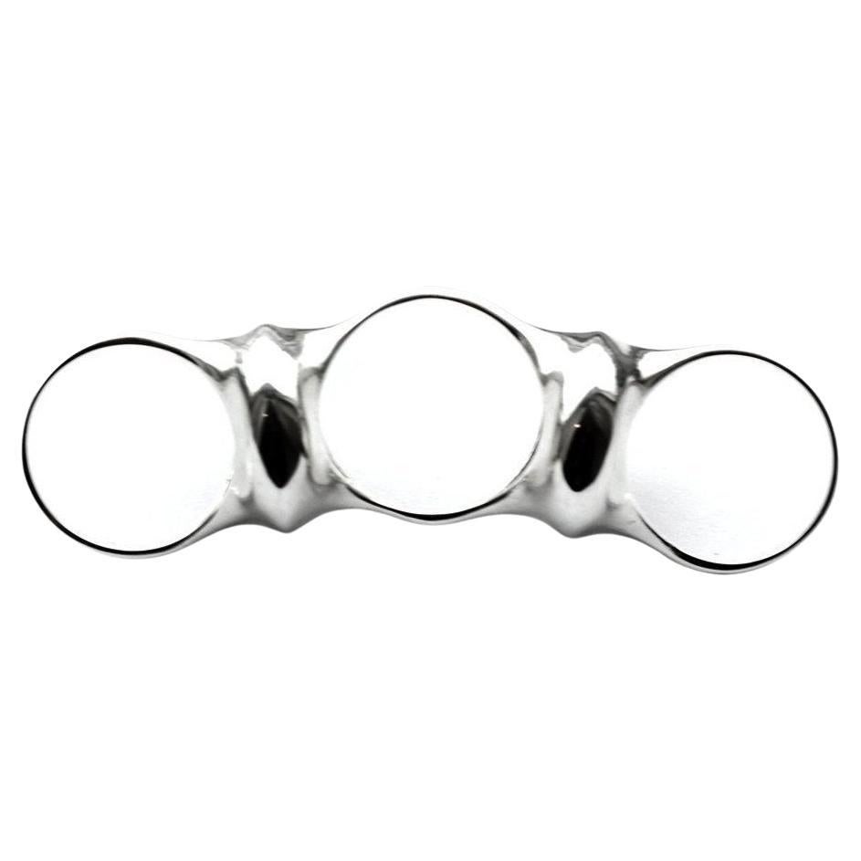 Sterling Silver Knuckle "Filling The Gap" Triple Ring