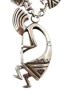 Sterling Silver Kokopelli Fertility Diety Necklace #20080
