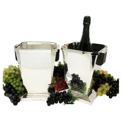 Sterling Silver Large Art Deco Style Wine / Champagne Coolers, 2022