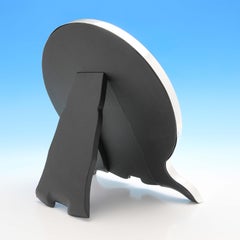 Large Stylish Victorian Sterling Silver Dressing Table Mirror Hallmarked, 1899