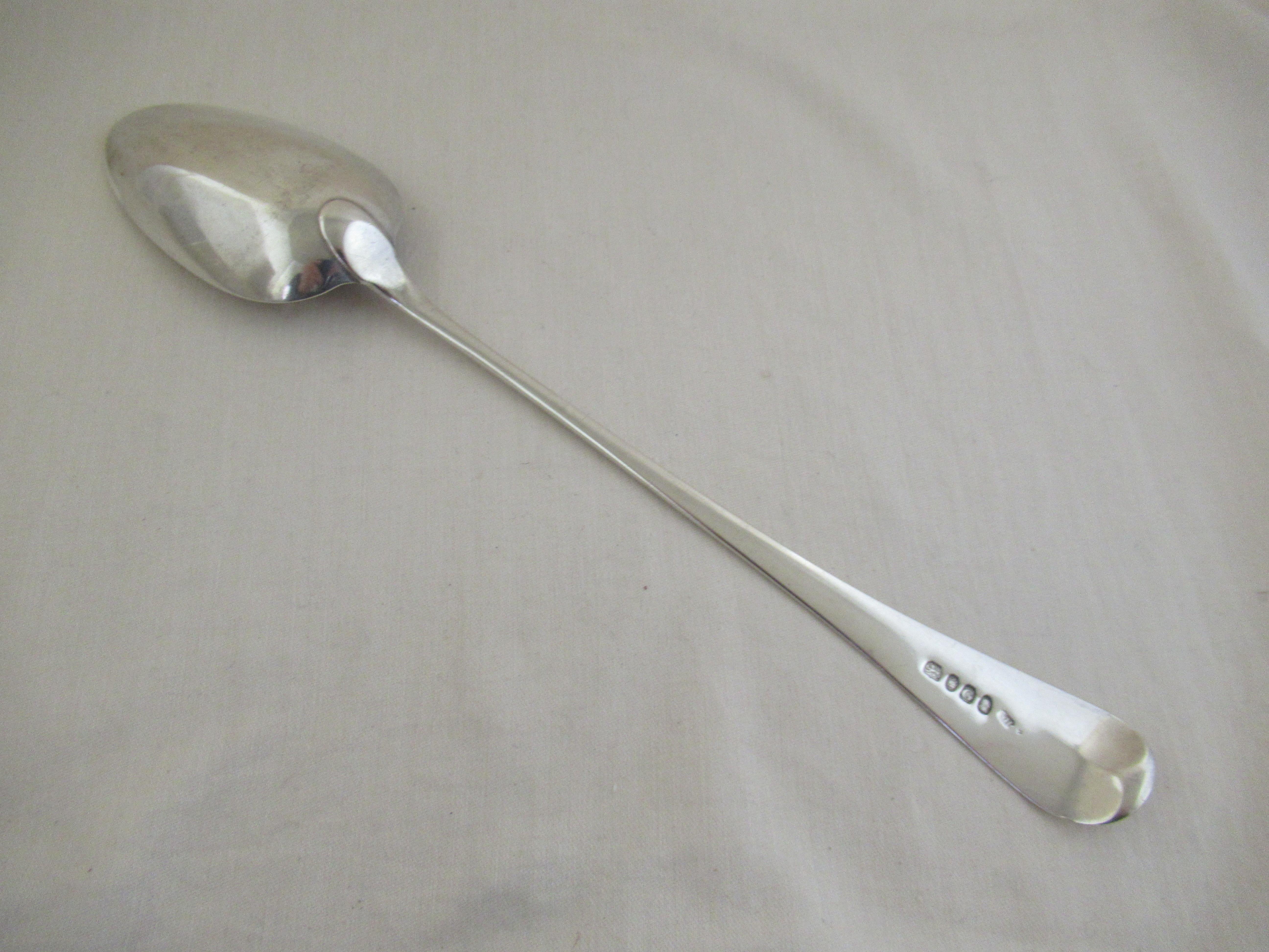 Georgian Sterling Silver, Large Gravy or Basting Spoon, Hallmarked:-London, 1802 For Sale
