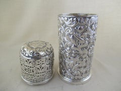 Sterling Silver LARGE REPOUSSE   LIGHTHOUSE SUGAR CASTOR Hallmarked:-LONDON 1898