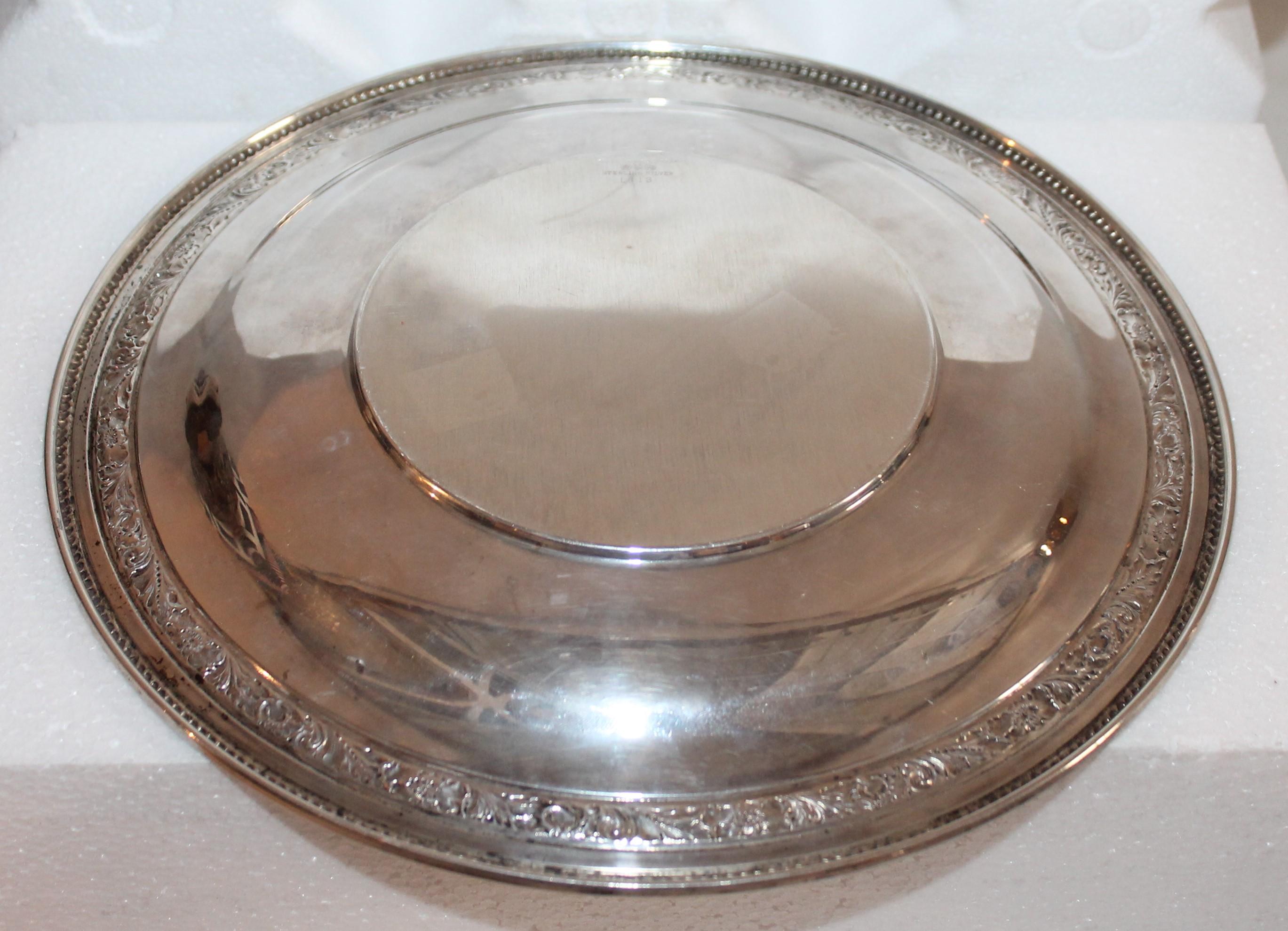 Early 20th Century Sterling Silver Large Serving Bowls / 2 For Sale