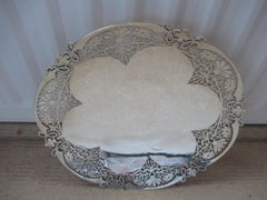 Sterling Silver LARGE SHALLOW PLATTER or FRUIT BOWL Hallmarked:- SHEFFIELD 1947