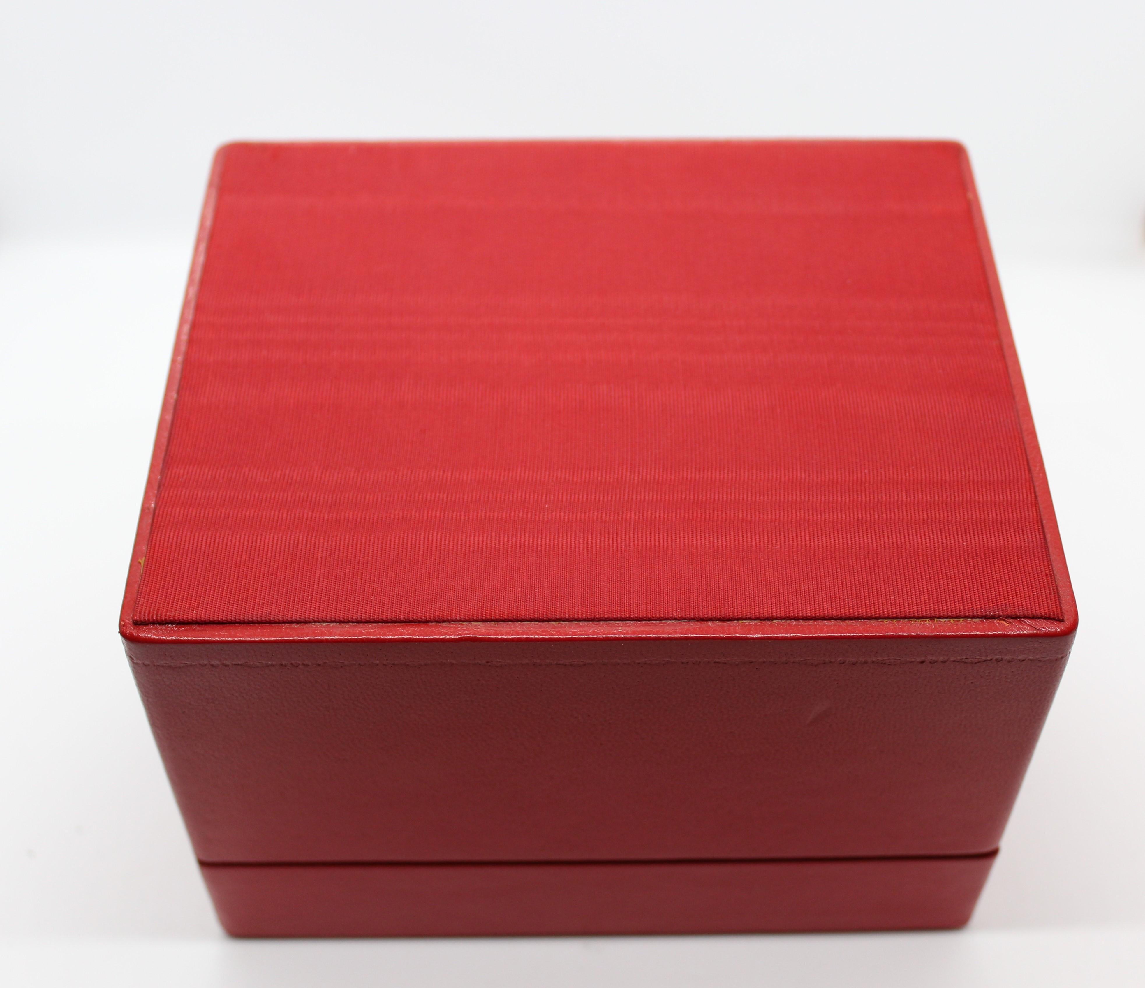 Sterling Silver, Leather, Document Box, Raphael, Red, Handcrafted, Italy In Excellent Condition For Sale In Firenze, IT