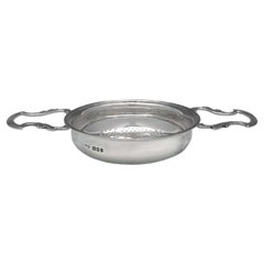 Antique Sterling Silver Lemon Strainer / Tea Strainer, London, 1922
