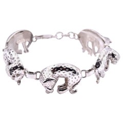 Sterling Silver Leopard Bracelet