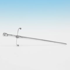 Edward VIII Sterling Silver Novelty 'Sword' Letter Opener by Asprey, 1936