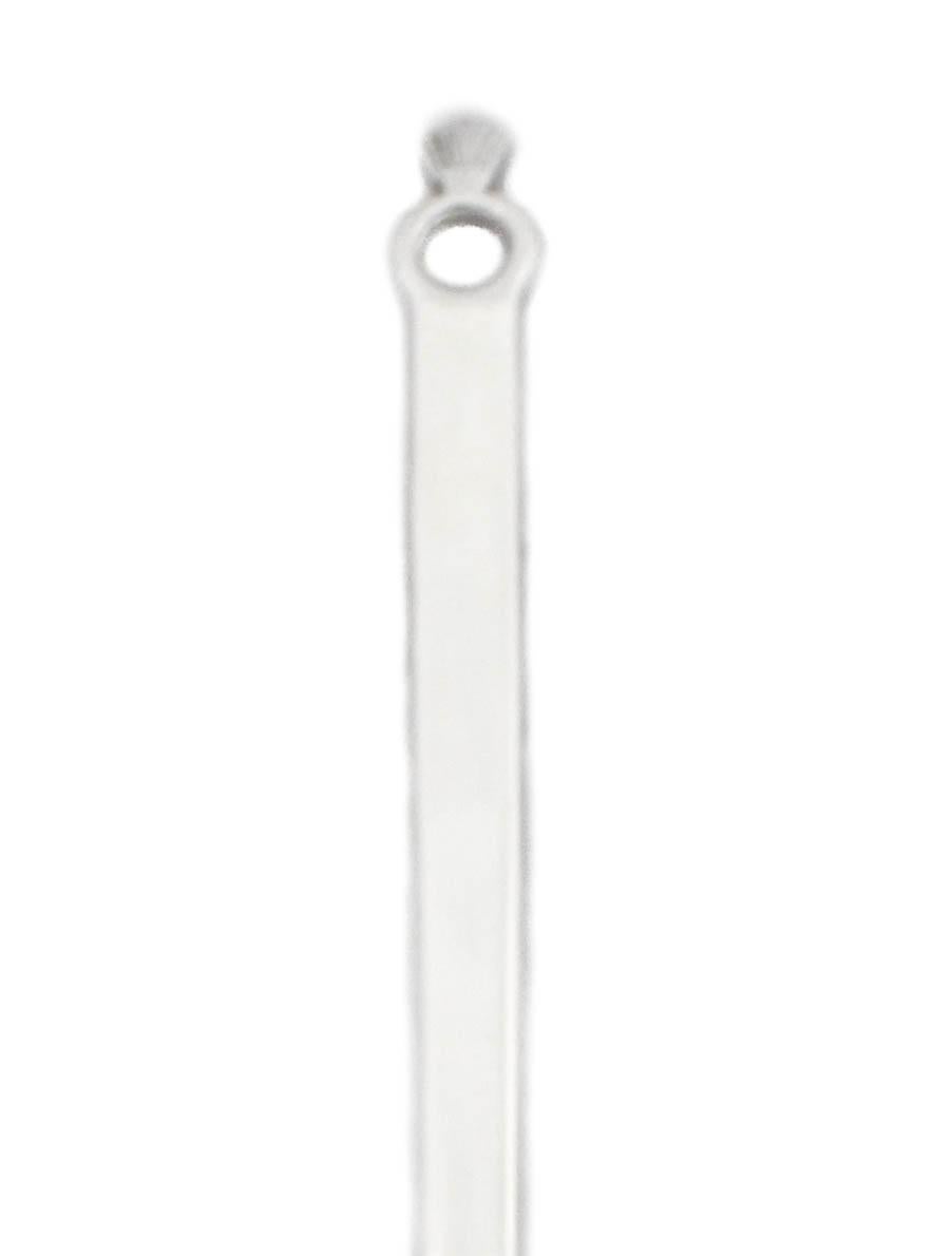 This sterling silver letter opener is a handsome piece that makes a great gift. Not only is it functional but a beautiful accent to your desk. Sleek and unadorned it works with any decor.