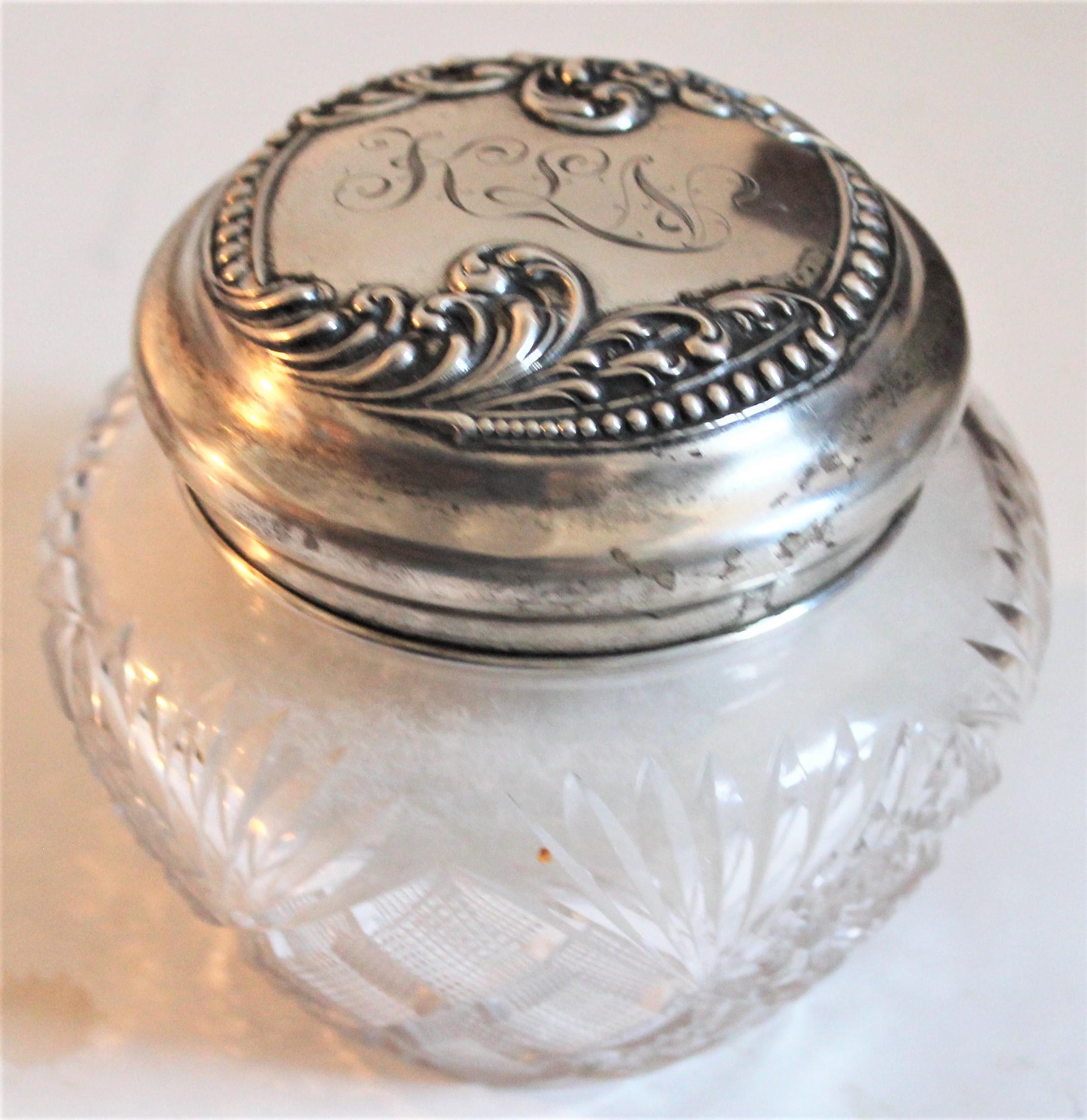 Sterling Silver Lided Powder Jars Collection of Five For Sale 2