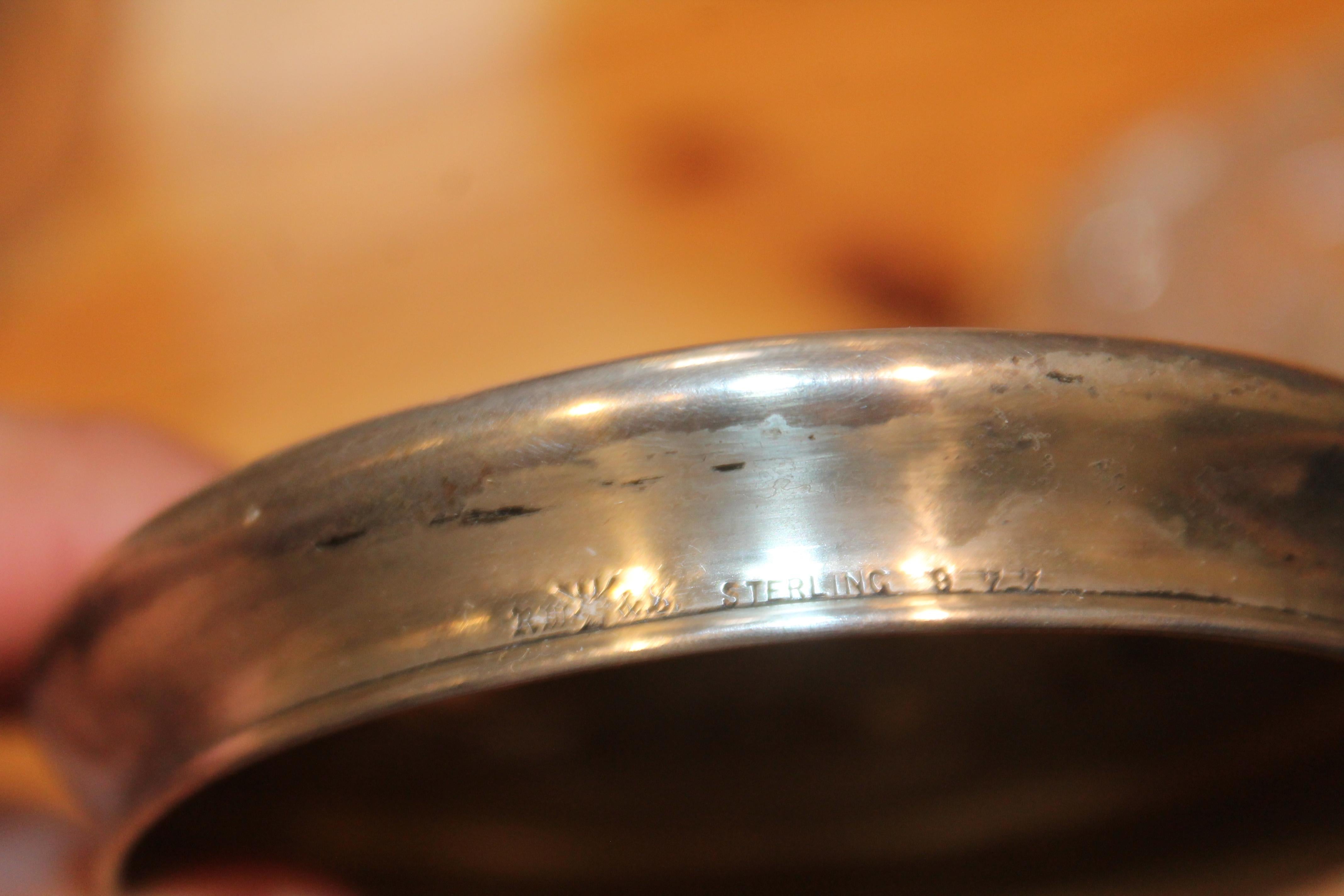 Sterling Silver Lided Powder Jars Collection of Five For Sale 5