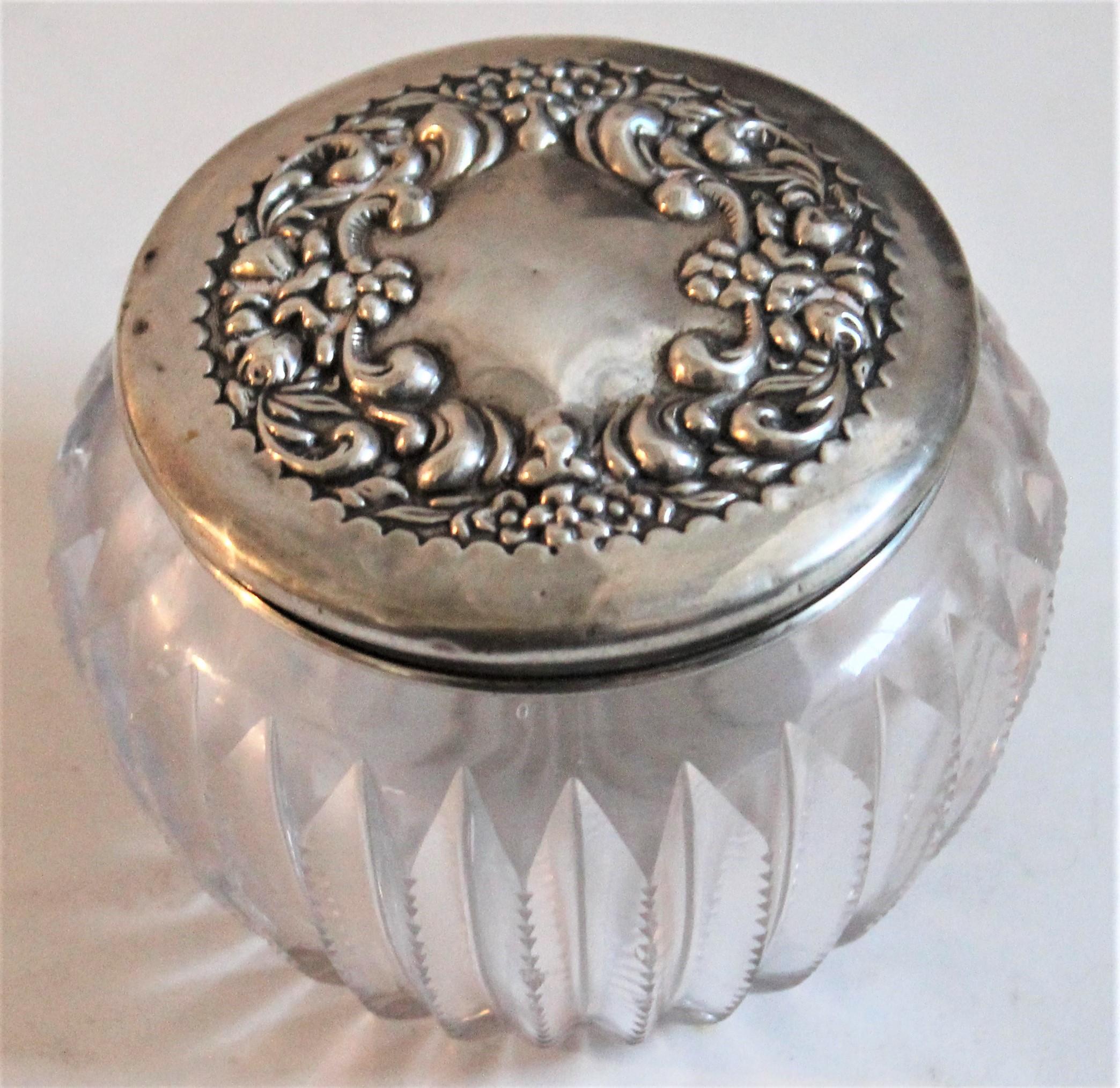 Metalwork Sterling Silver Lided Powder Jars Collection of Five For Sale