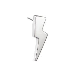 Sterling Silver Lightning Bolt Stud Earrings
