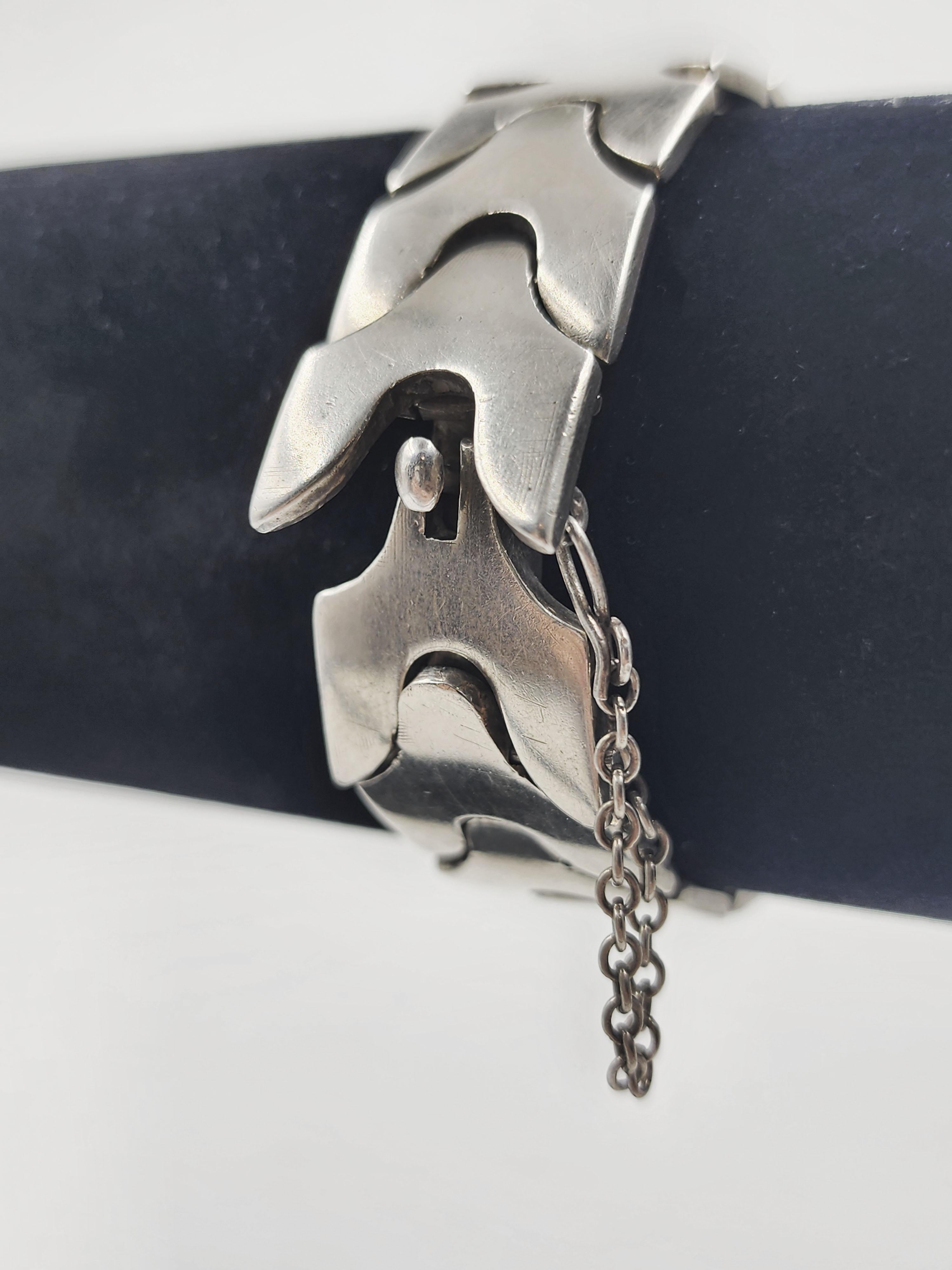 Gliederarmband aus Sterlingsilber von Antonio Belgiorno (Argentinisch) im Angebot