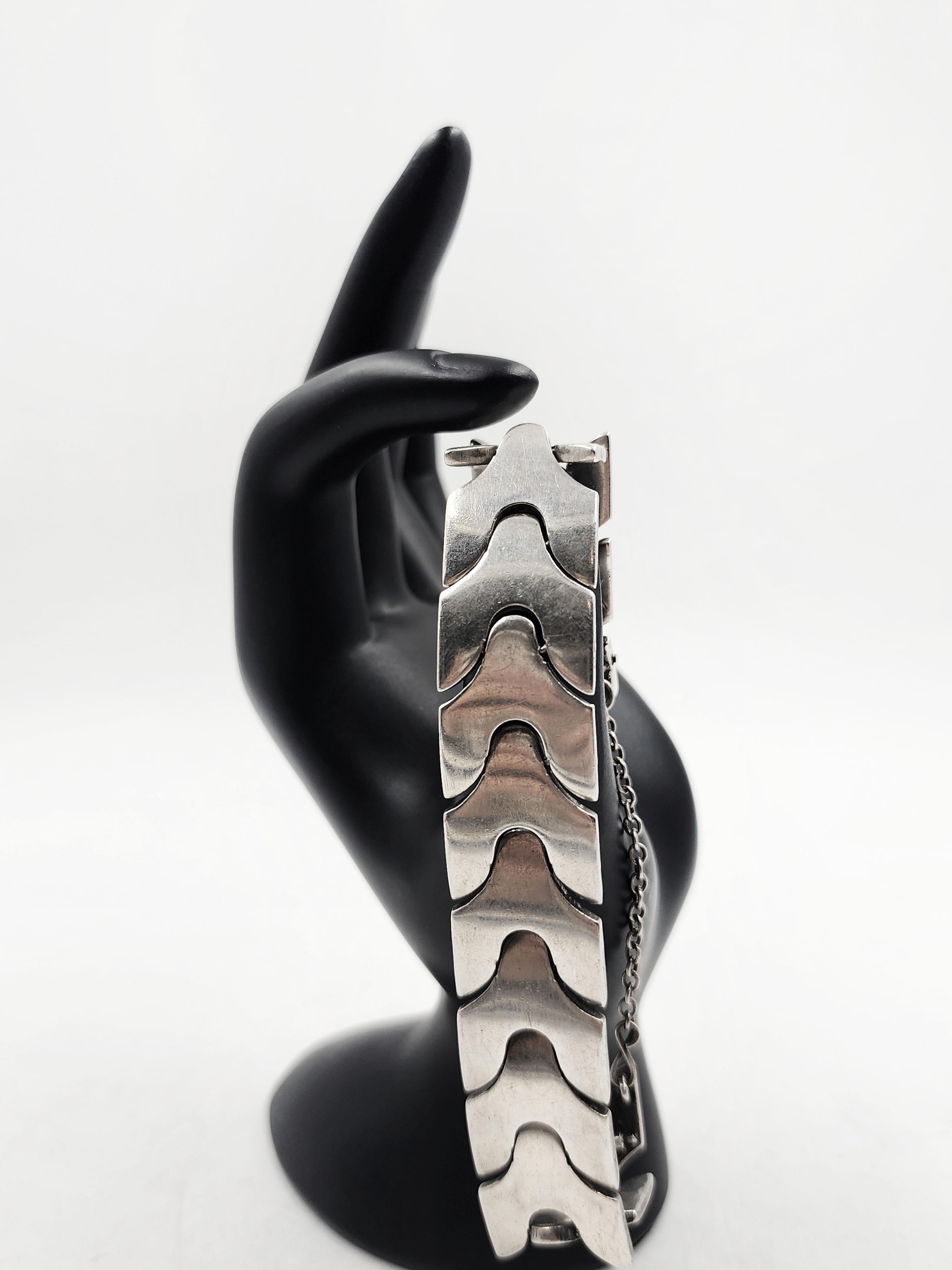 Gliederarmband aus Sterlingsilber von Antonio Belgiorno (Handgefertigt) im Angebot