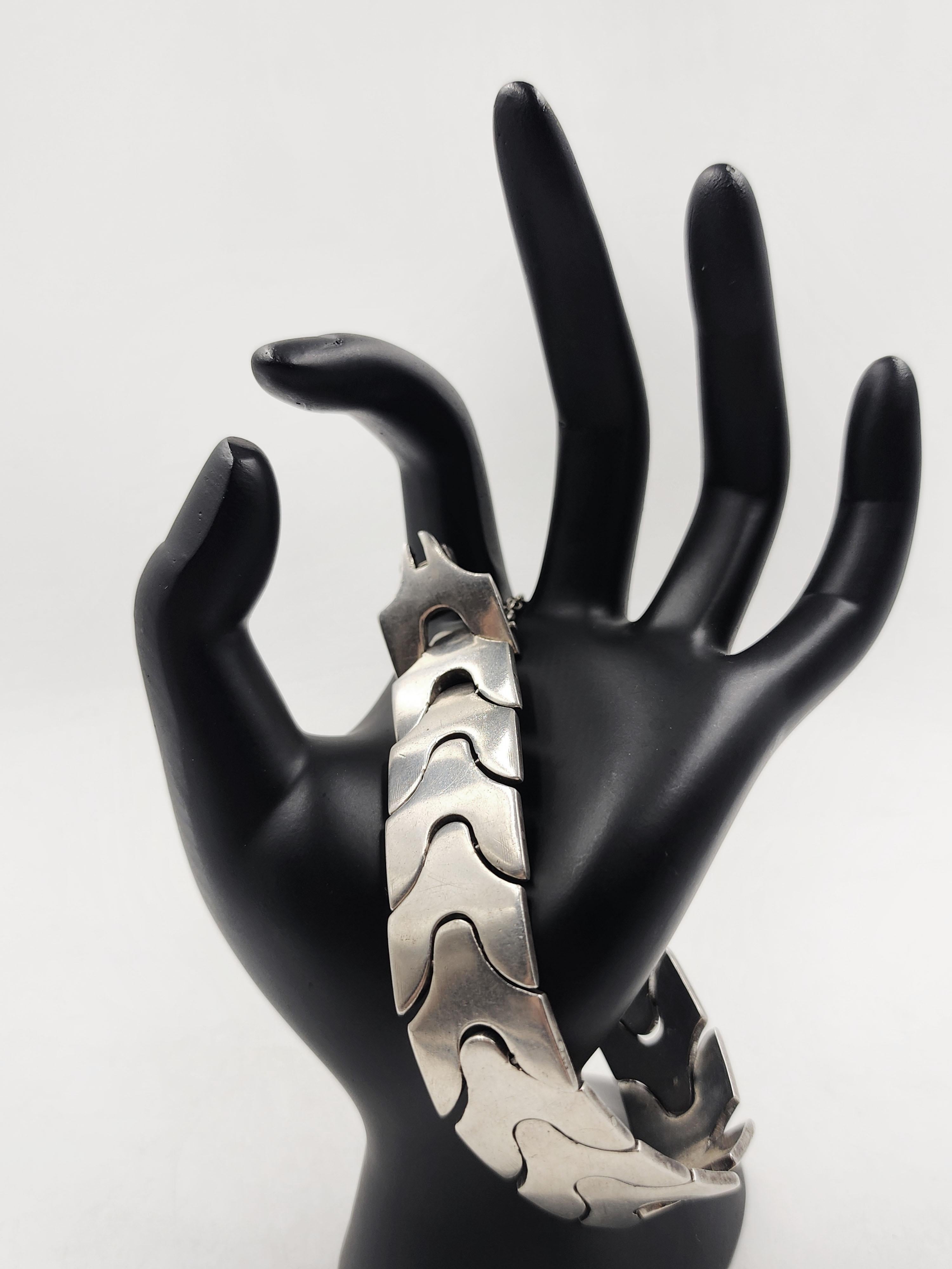 Gliederarmband aus Sterlingsilber von Antonio Belgiorno im Zustand „Gut“ im Angebot in Autonomous City Buenos Aires, CABA