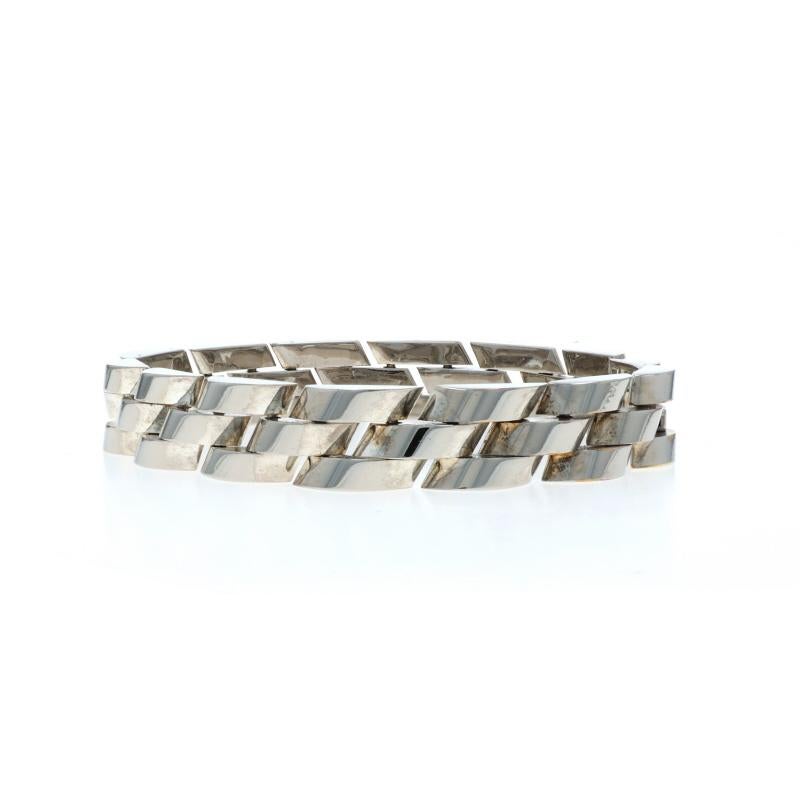 Sterling Silver Link Men's Bracelet 9