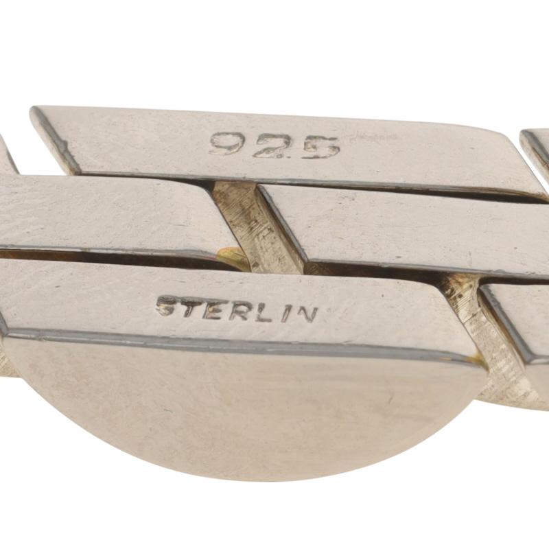 Sterling Silver Link Men's Bracelet 9