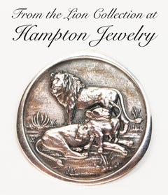 Sterling Silver Lion Brooch