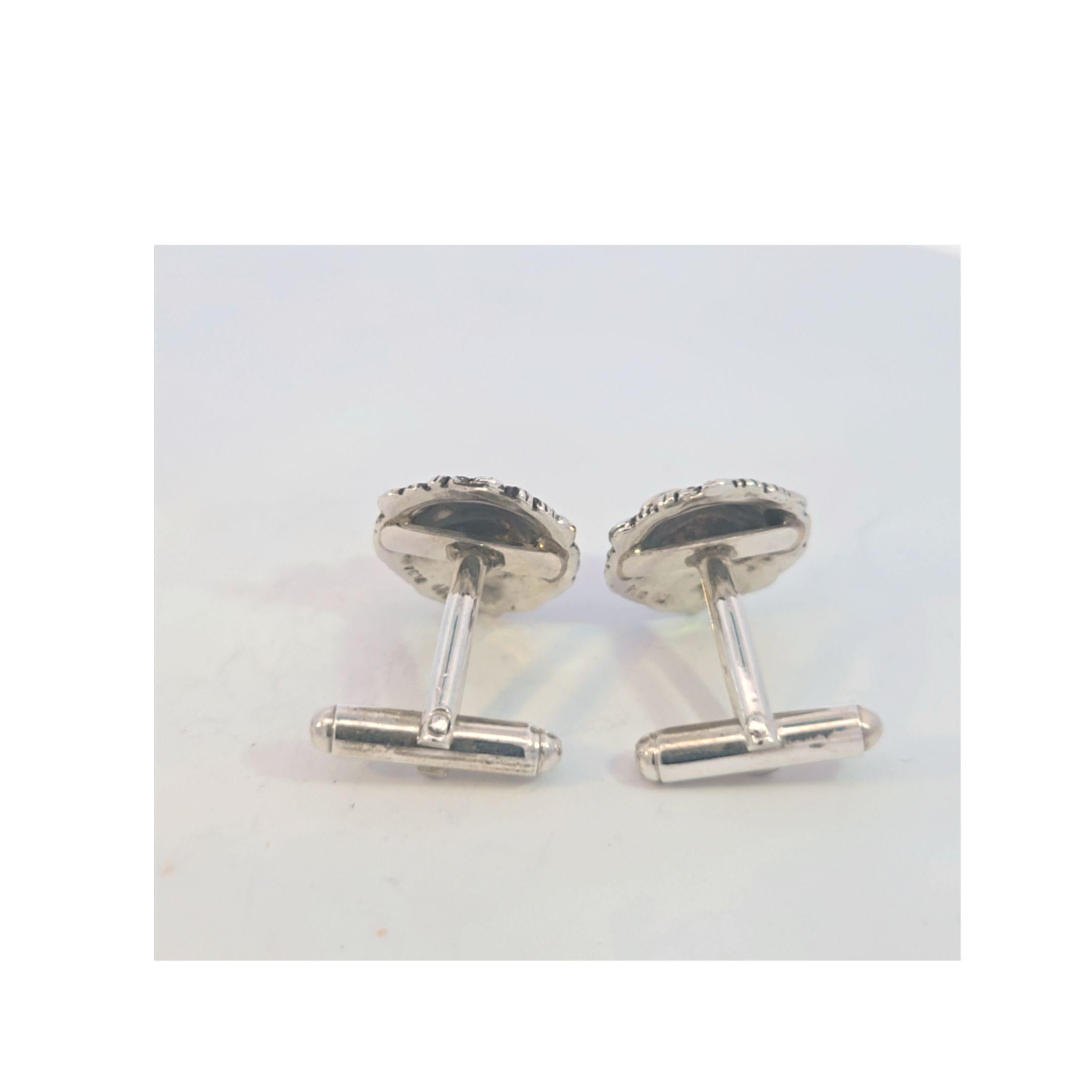 Sterling Silber Löwe Manschettenknöpfe für Damen oder Herren im Angebot