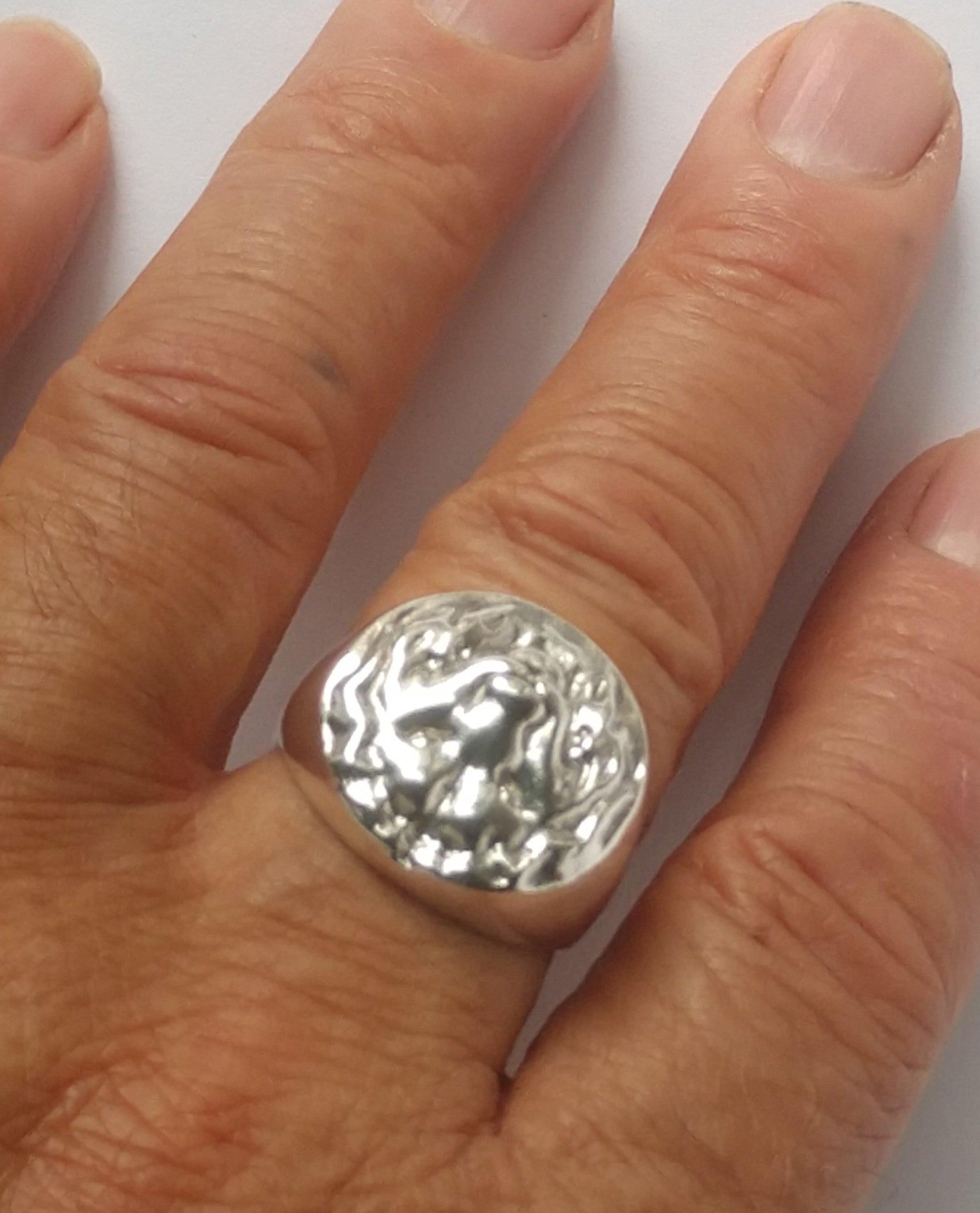 For Sale:  Sterling Silver Lion of Judah Signet Ring 4
