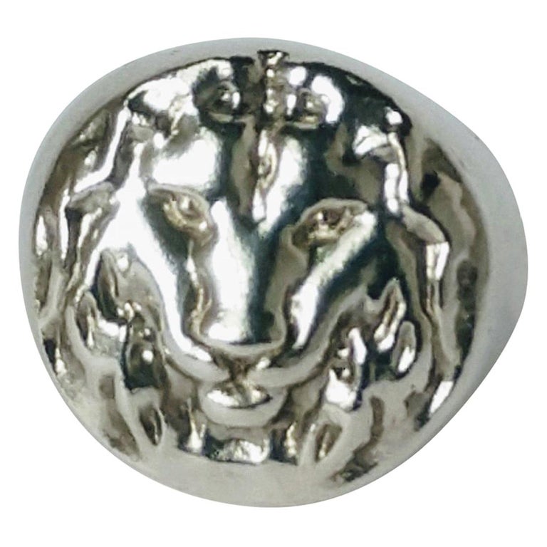 Customizable Sterling Silver Lion of Judah Signet Ring For Sale at 1stDibs  | lion of judah ring ethiopia, silver lion ring, lion of judah ring silver