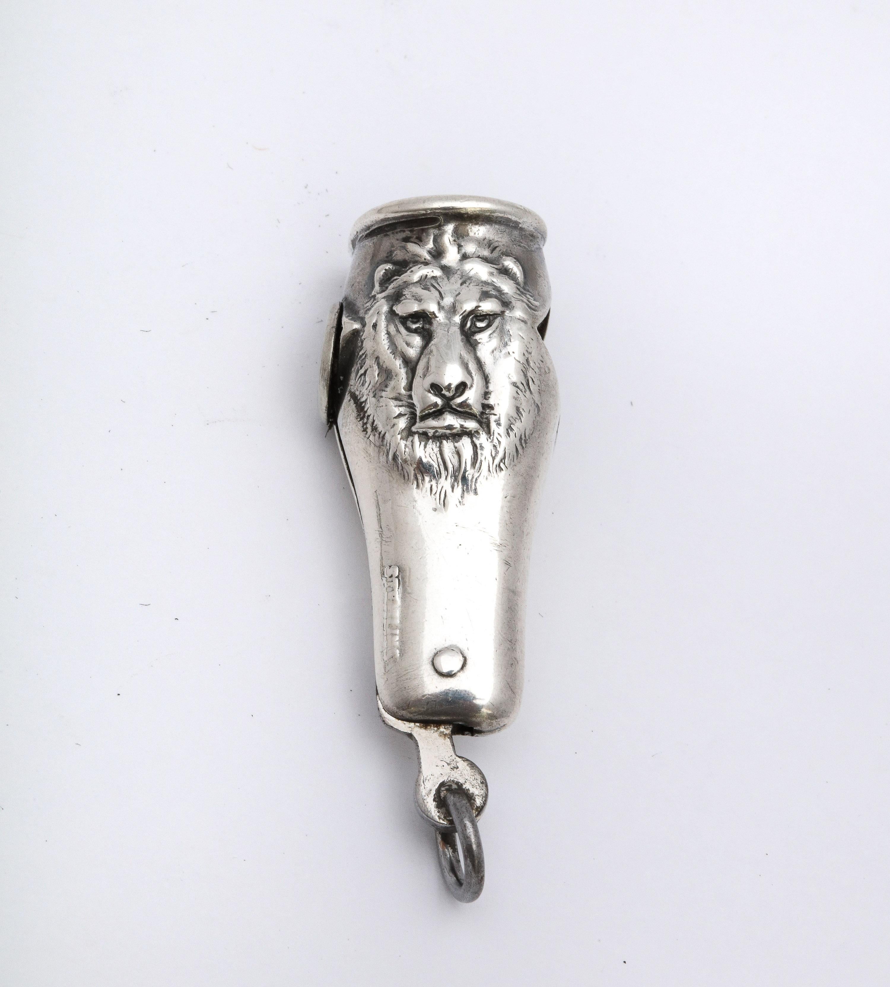 Sterling Silver Lion's Head-Motif Cigarette Case and Matching Cutter 5