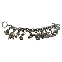 Sterling Silver Looney Tune Charm Bracelet