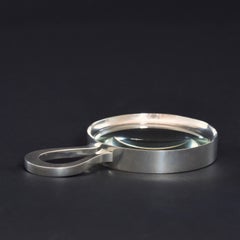 Sterling Silver Loop Handle Magnifying Glass, hallmarked 1913