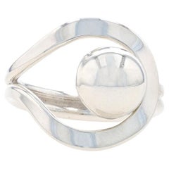 Sterling Silver Loop Statement Ring - 925 Mexico