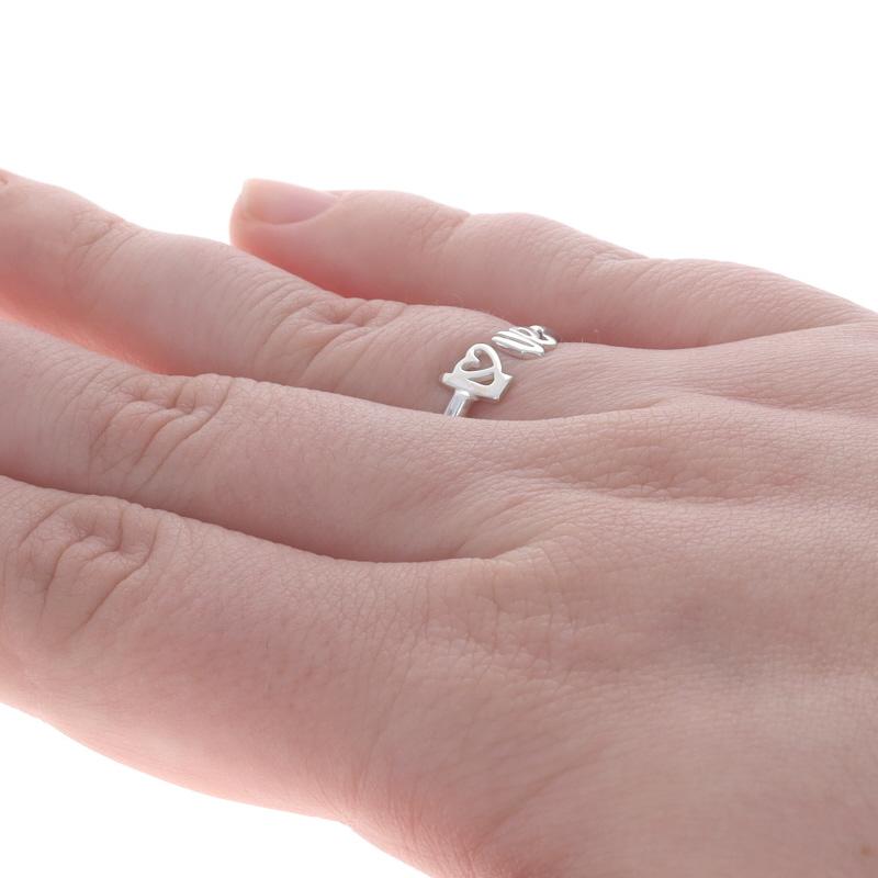 Sterlingsilber Love Negative Raumteiler-Ring - 925 Herz 1