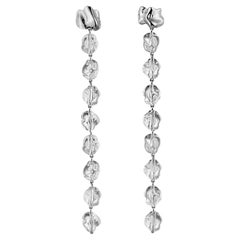 Sterling Silver Lucite Drip Long Earrings by Sterling King