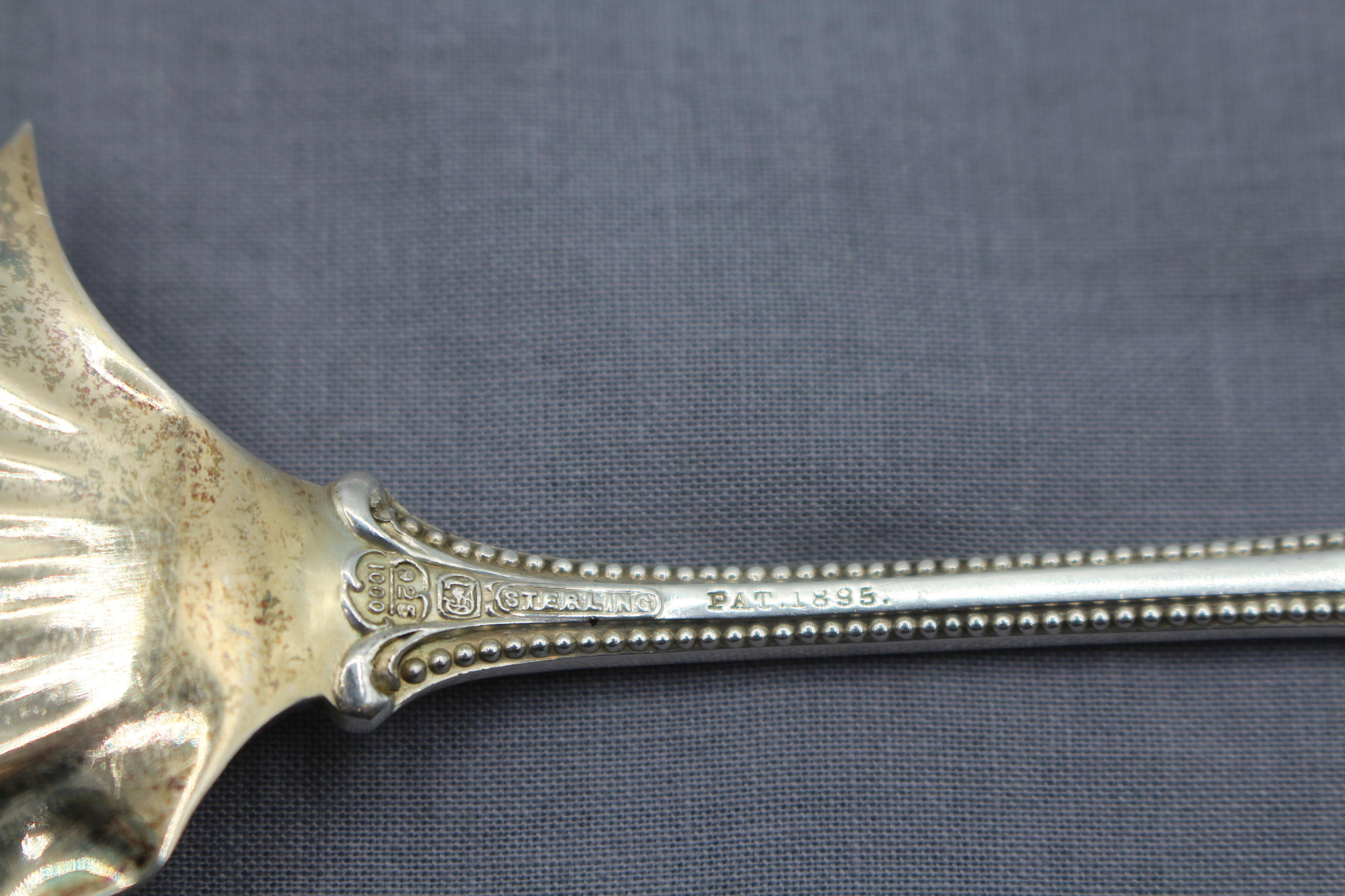 20th Century Sterling Silver Macaroni or Pasta Server by Towle For Sale
