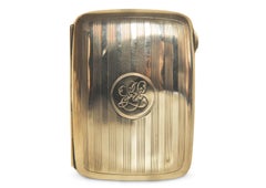 Sterling Silver Machine Turned Engraved Cheroot Case W H Haseler 1920