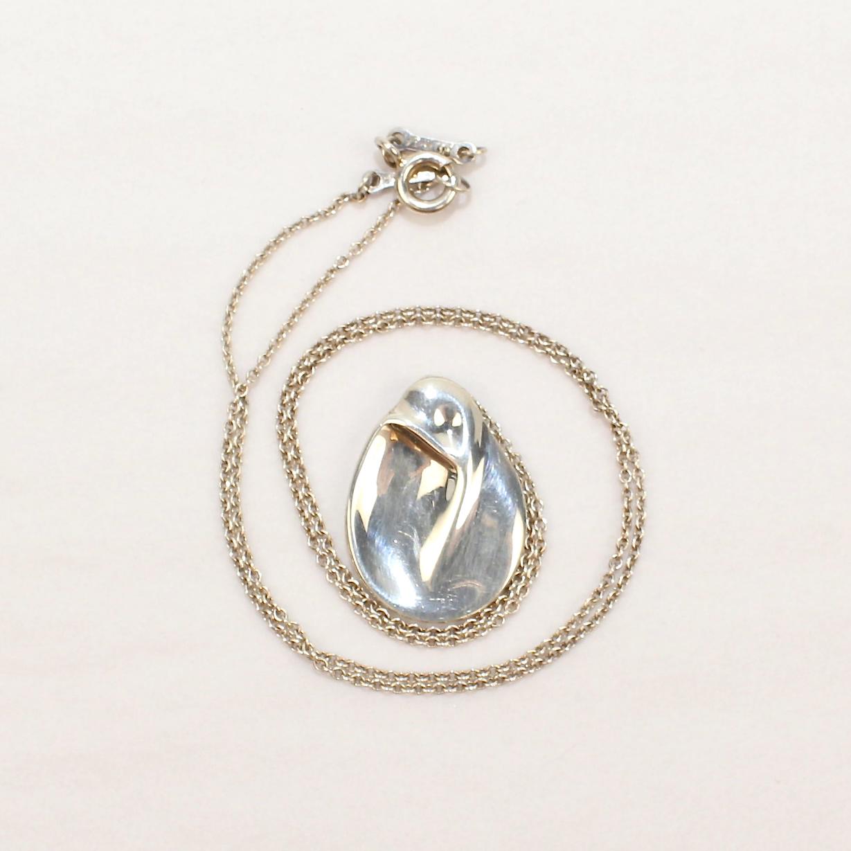 Modern Sterling Silver Madonna Pendant Necklace by Elsa Peretti for Tiffany & Co.