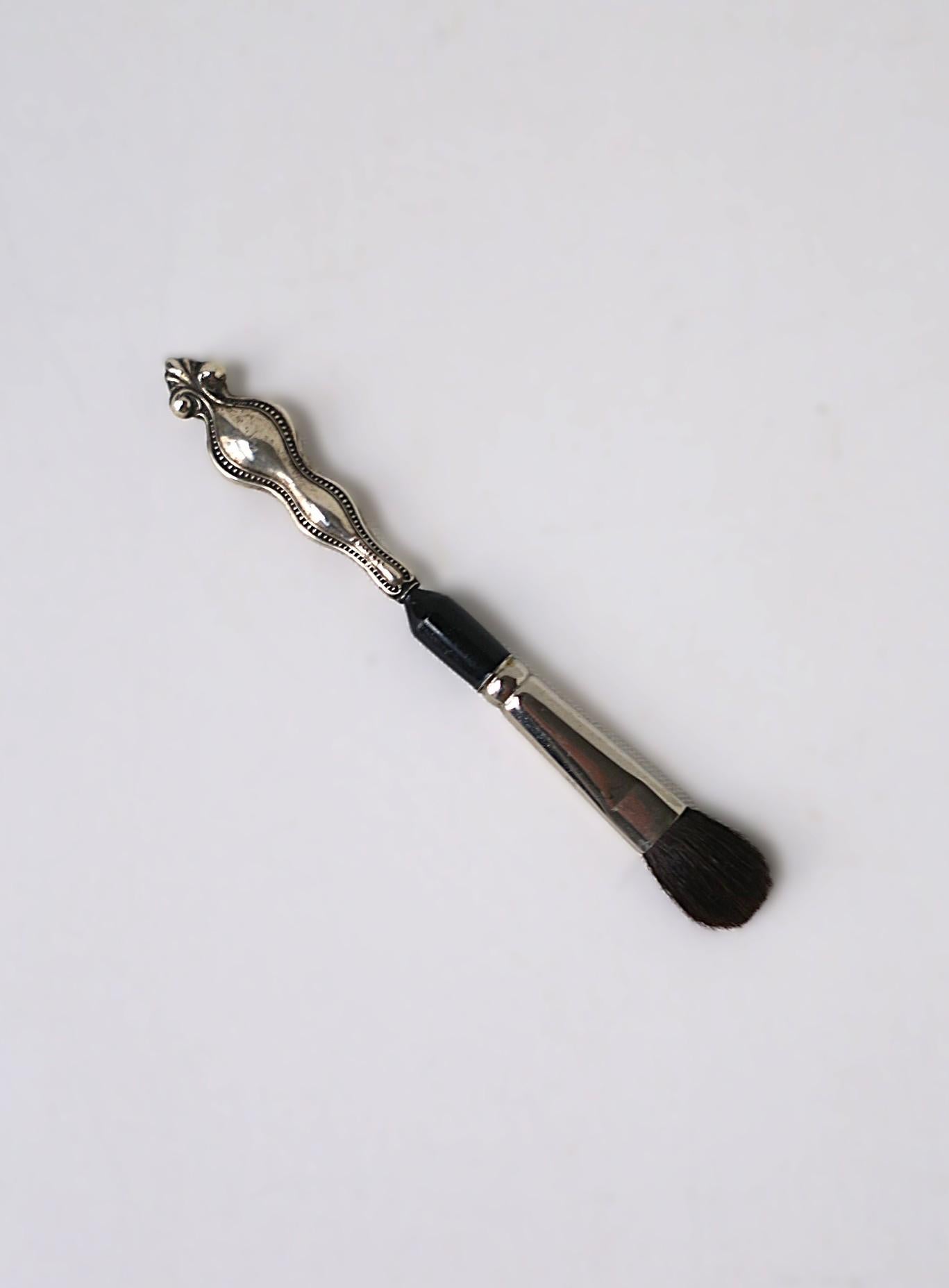 Women's or Men's Sterling Silver Makeup Brush For Sale