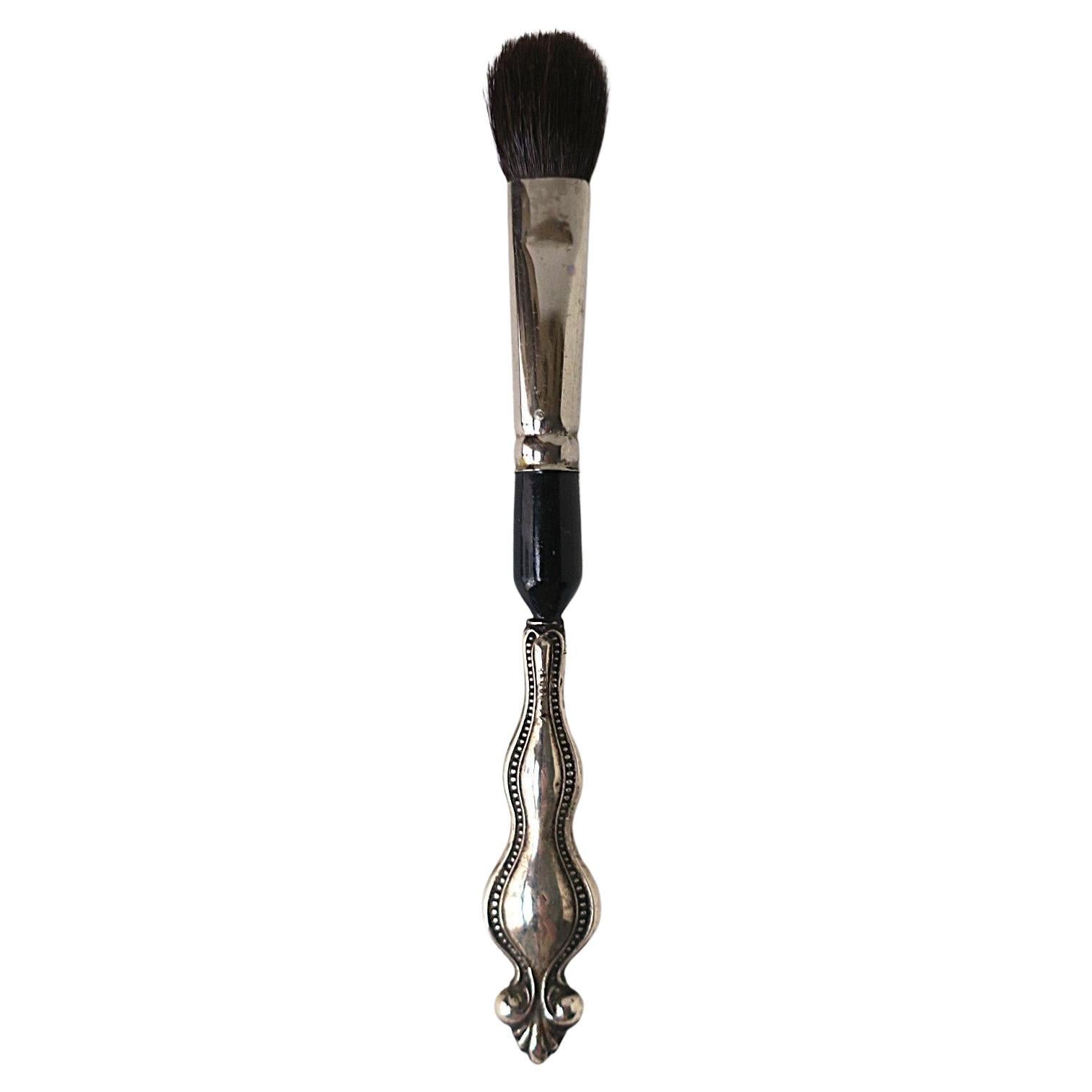 Sterling Silver Makeup Brush For Sale