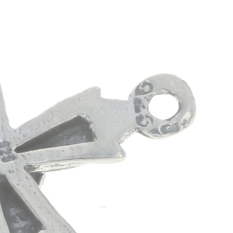 Sterling Silber Malachit Kreuz-Anhänger - 925 Runder Cabochon Faith für Damen oder Herren