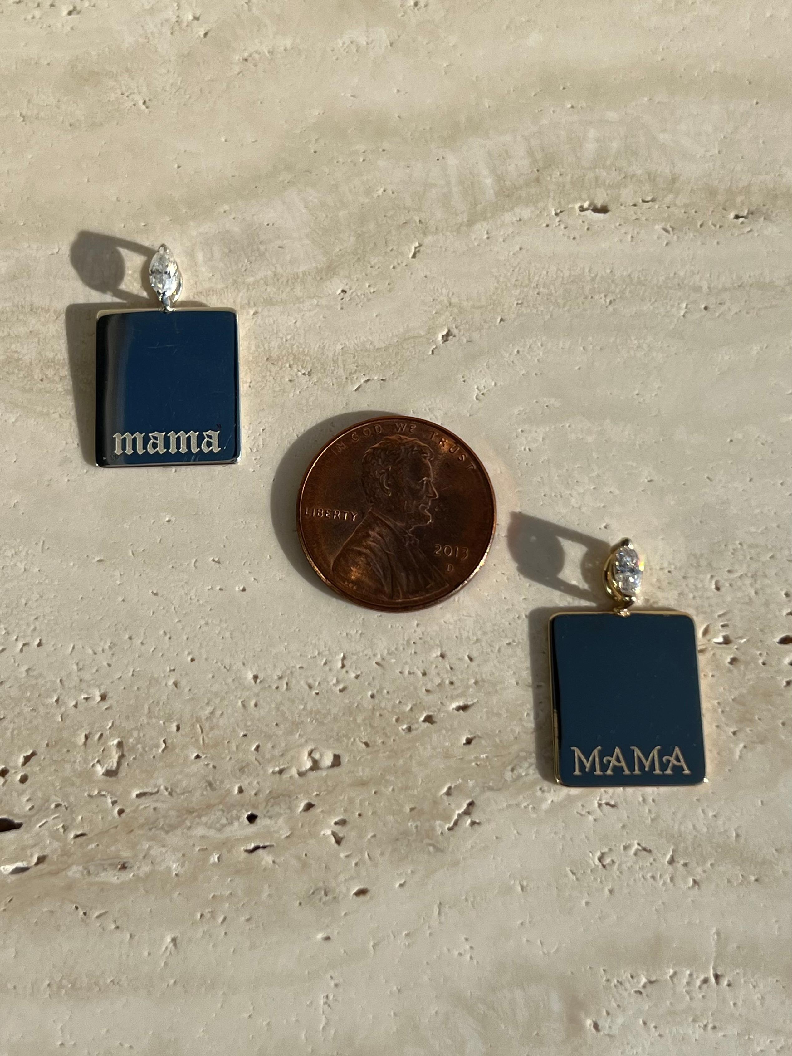 Women's Sterling Silver “mama” Engraved Necklace by Series of Eleven For Sale