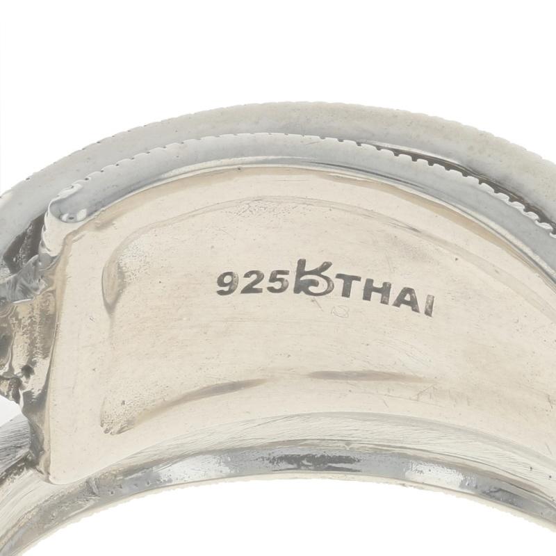 Sterling Silber Marcasite Band - 925 Milgrain Ring Größe 6 3/4 1