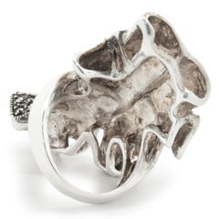 Sterling Silver Marcasite Bow Ring